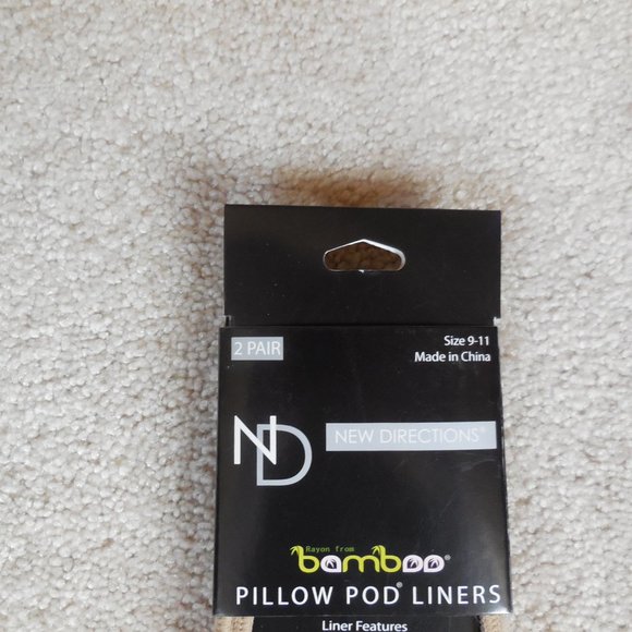 Lot of 3 New Directions 2 Pack Bamboo Pillow Sole Liner Socks Sock Size 9-11 Nud - Picture 5 of 10